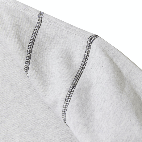 『GROOVE RHYME』 カバーステッチスウェットシャツ (Oatmeal Grey)