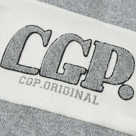 『Code:graphy』 　big collar color block knit half zip-up (Grey)