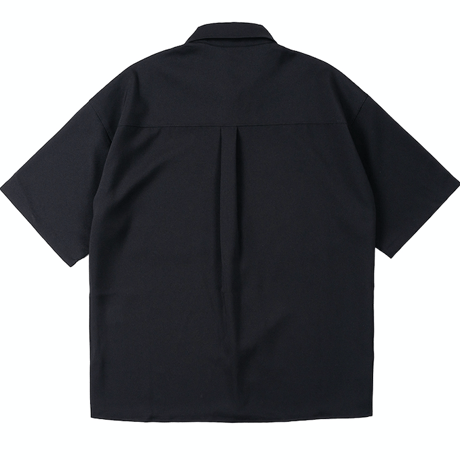 『 BY:L 』    ミニマルオーバージッパーシャツ (Black)
