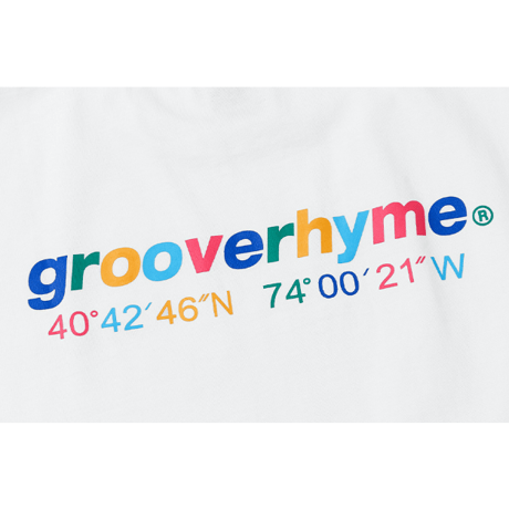 『grooverhyme』 　NYC ロケーションマルチカラー Tシャツ (White)