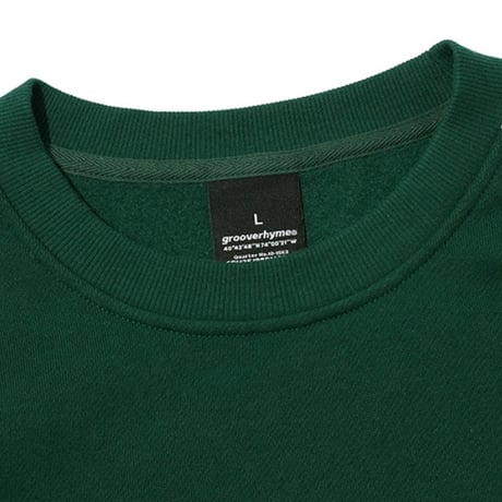 『GROOVE RHYME』 swoosh lettering sweatshirt (D/Green)