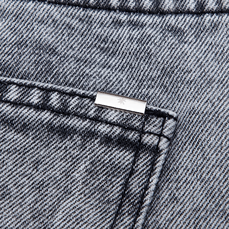 『BLACKBLOND』 　スチールブルータルクロップデニムパンツ (Gray)