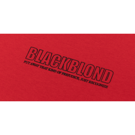 『BLACKBLOND』 オリジナルボーダーロゴショートスリーブTシャツ (Red)