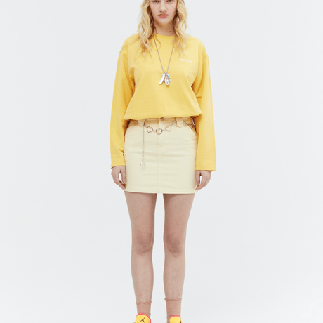 『grooverhyme』 　NYC ロケーションロングスリーブ Tシャツ (Yellow)