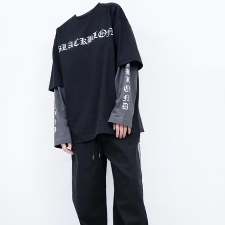 『BLACKBLOND』　crushed faith pigment t-shirt (Black)