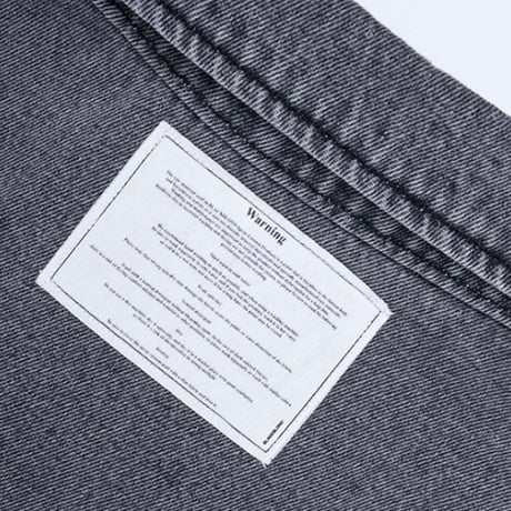 『BLACKBLOND』 　no sympathy denim jacket (Dark Grey)