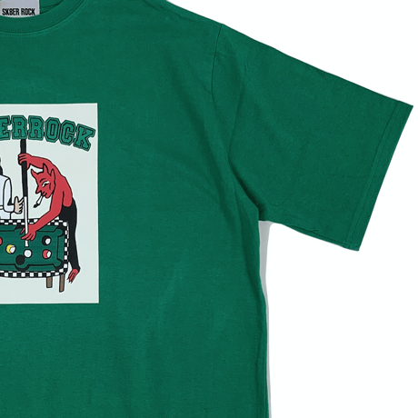 『SK8ER ROCK』 　プレイイングプール半袖 Tシャツ (Green)
