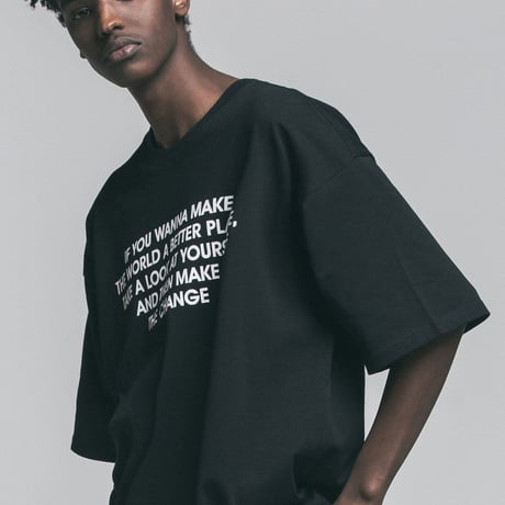 『Verynineflux』  インストラクション  Tシャツ (Black)