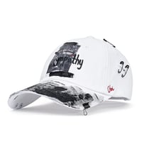 『BLACKBLOND』  no sympathy graffiti logo cap  (White)