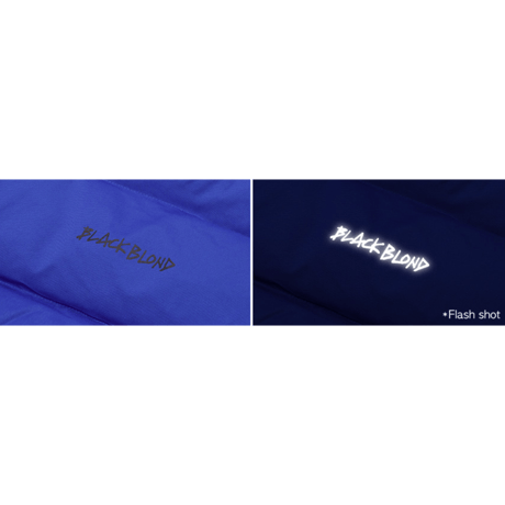 『BLACKBLOND』 　パッチショートダックダウンジャケット (Blue)