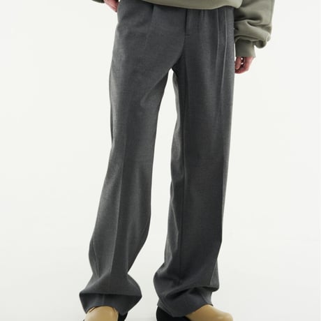 『HIFIFNK』  alden wool trousers pants (Grey)