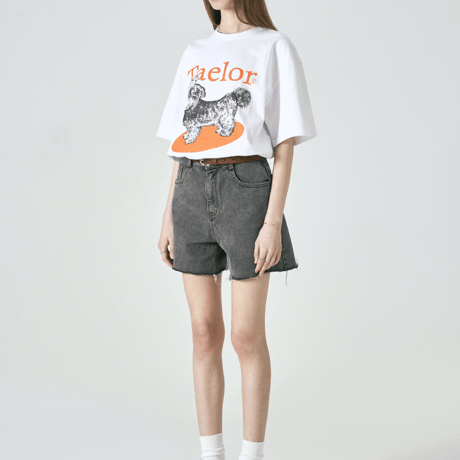 『GROOVE RHYME』 taelor series shihtzu t-shirts (Orange)