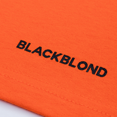 『BLACKBLOND』　スマイルロゴショートスリーブ Tシャツ (Orange)