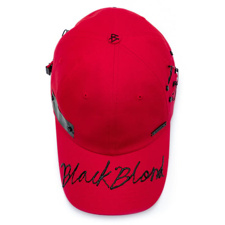 『BLACKBLOND』  ブラックブラッドロゴキャップ  (Red)