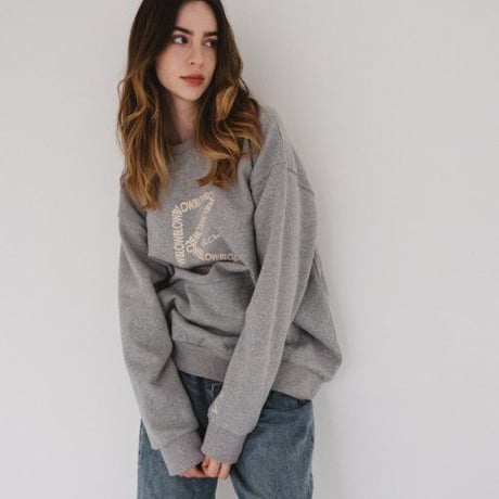 『BLOW』  タイポグラフィー ポケットスウェットシャツ (Grey)