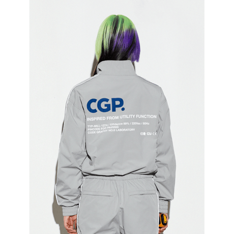 『Code:graphy』 　PIPING JUMP SUIT (Grey)
