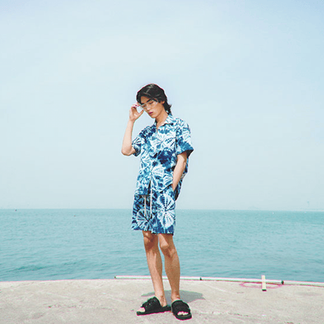 『LOUPS BLANCS』 タイダイバンディングショートパンツ