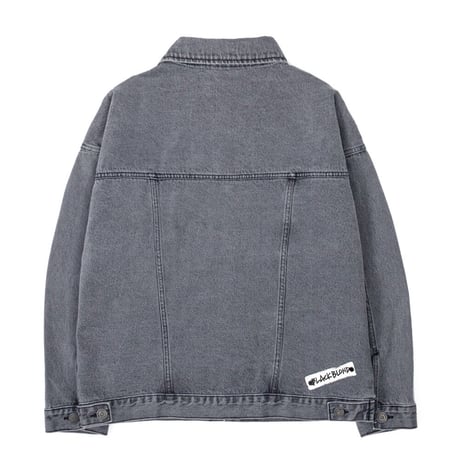 『BLACKBLOND』 　スマイルロゴデニムジャケット (Dark Gray)