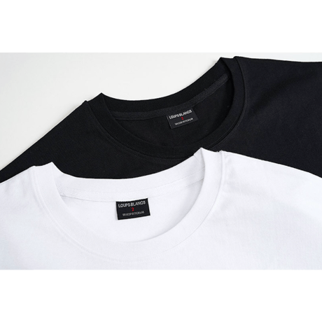 『LOUPS BLANCS』  Little Hot Stuff Ver.4 Oversize Half T-shirt  (White, Black)