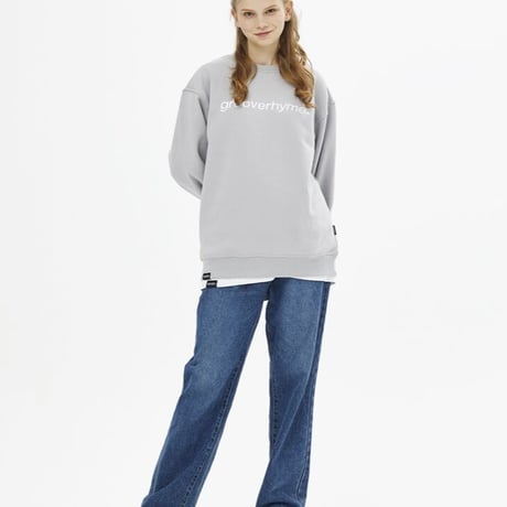 『grooverhyme』 　ベーシックロゴスウェットシャツ (Light Grey)