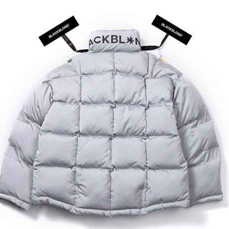 Blackblond Reflective Logo Oversize Short Padding (Gray)