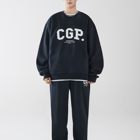 『Code:graphy』 　アップリケロゴスウェット (Navy)