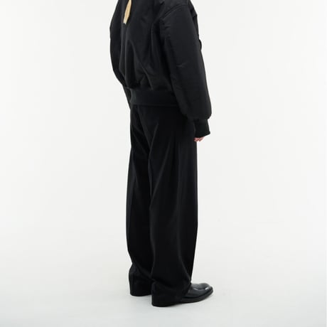 『HIFIFNK』  alden wool trousers pants (Black)