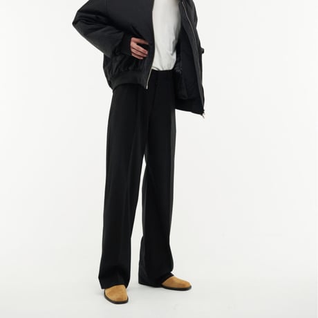 『HIFIFNK』  alden wool trousers pants (Black)