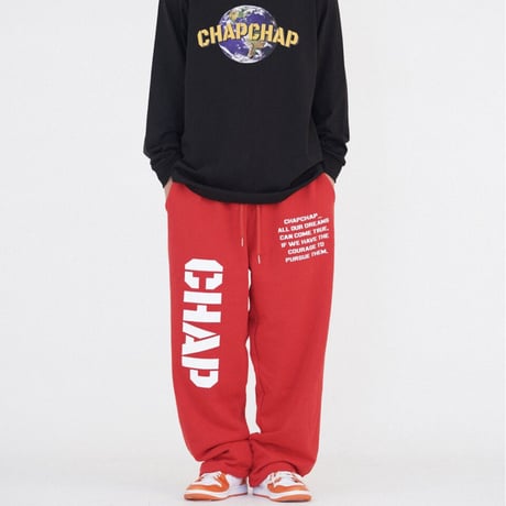 『CHAP CHAP』 　アーミーチャップスウェットパンツ (Red)
