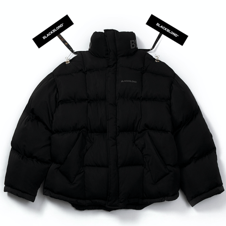 Blackblond Reflective Logo Oversize Short Padding (Black)