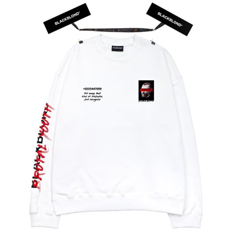 『BLACKBLOND』 　ブルータルスウェット (White)