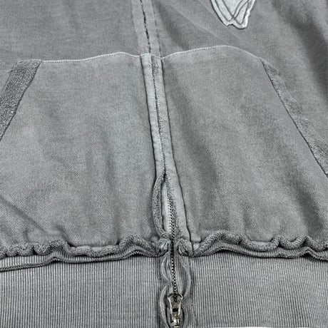 『SK8ER ROCK』 　スターリバースピグメントスウェットパーカージップアップ (Grey)