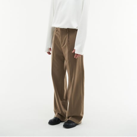 『HIFIFNK』  alden wool trousers pants (Cocoa)