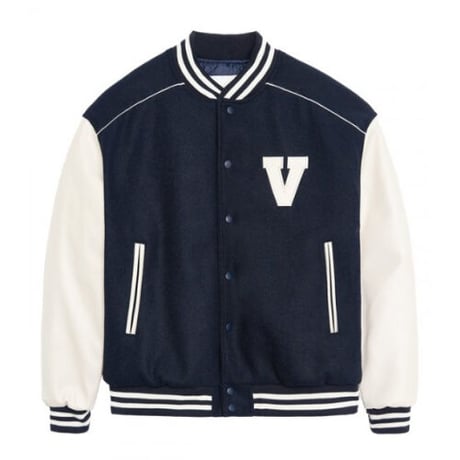 『VETEZE』 　V ロゴライニングバーシティジャケット  (Navy)