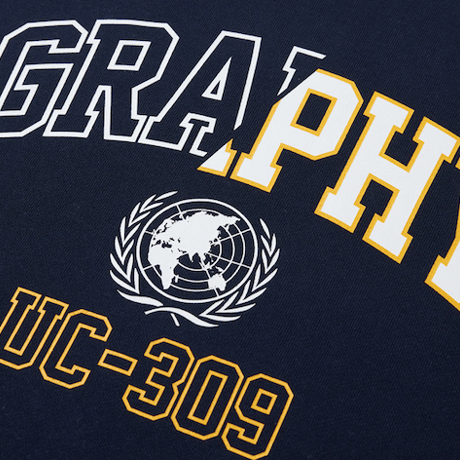 『Code:graphy』 　ハーフアウトラインロゴスウェット (Navy)