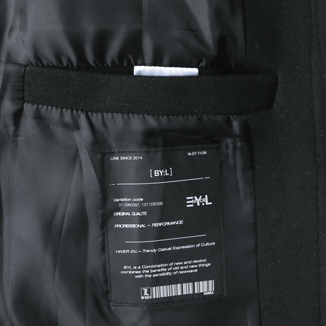 『 BY:L 』    バルマカンオーバーコート (Black)
