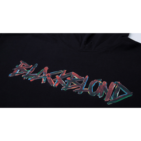 『BLACKBLOND』 　ペインテッドグラフィティーロゴパーカー (Black)
