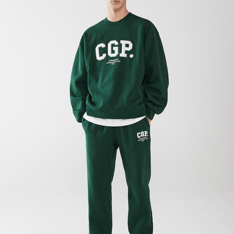 『Code:graphy』 　アップリケロゴスウェット (Green)