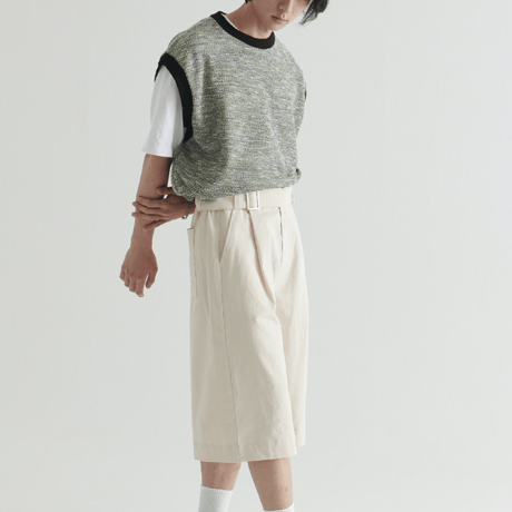 『BY.L 』 バミューダコットンパンツ (Cream)
