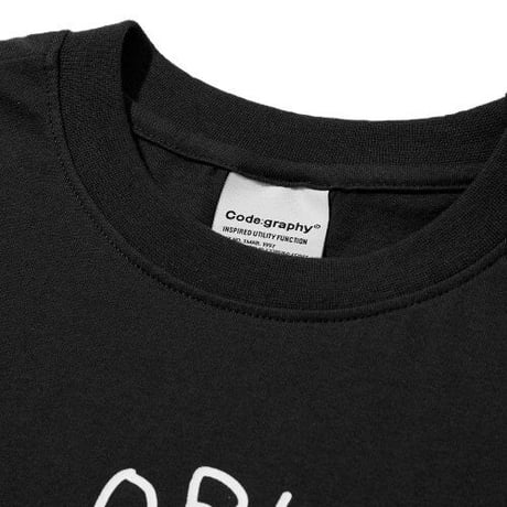 『Code:graphy』 　グリーンアースロゴ Tシャツ (Black)