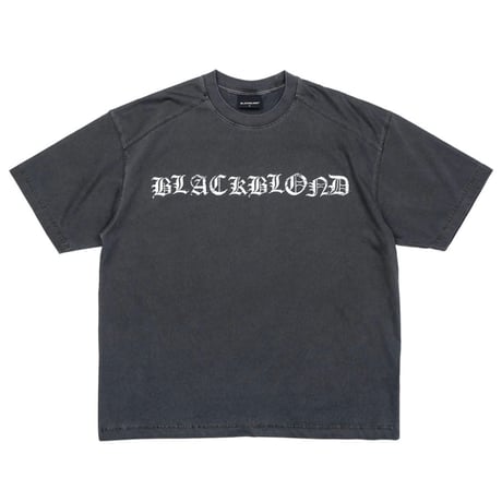 『BLACKBLOND』　crushed faith pigment t-shirt (Charcoal)