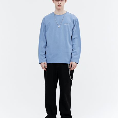 『grooverhyme』 　NYC ロケーションロングスリーブ Tシャツ (Blue)