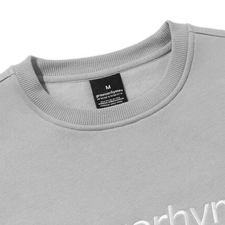 『grooverhyme』 　ベーシックロゴスウェットシャツ (Light Grey)
