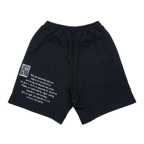 『BLACKBLOND』  crushed faith sweatshorts (Black)