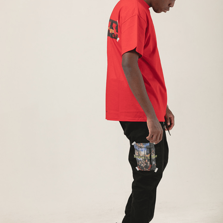 『BLACKBLOND』 イノセントクライムショートスリーブ Tシャツ (Red)