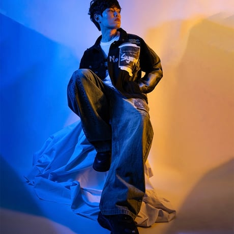 『BLACKBLOND』 　no sympathy denim jacket (Dark Grey)