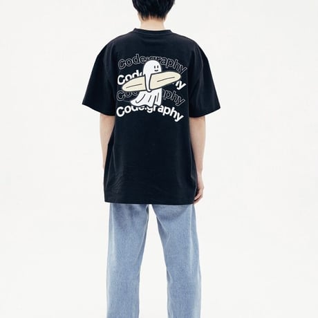 『Code:graphy』 　CGP X PD ゴーストサーファー Tシャツ (Black)