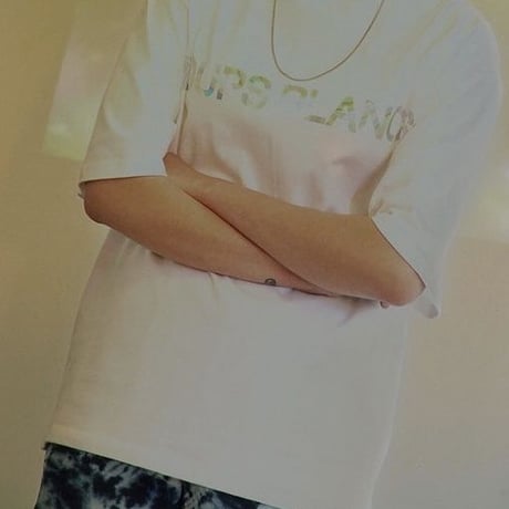 『LOUPS BLANCS』 ホログラムロゴ Tシャツ (White)