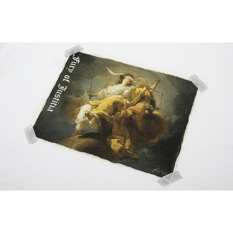 『BLACKBLOND』 ユースティティアロングスリーブ Tシャツ (White)