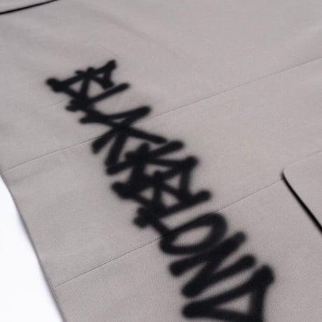 『BLACKBLOND』　graffiti logo plercing blazer (Beige Grey)
